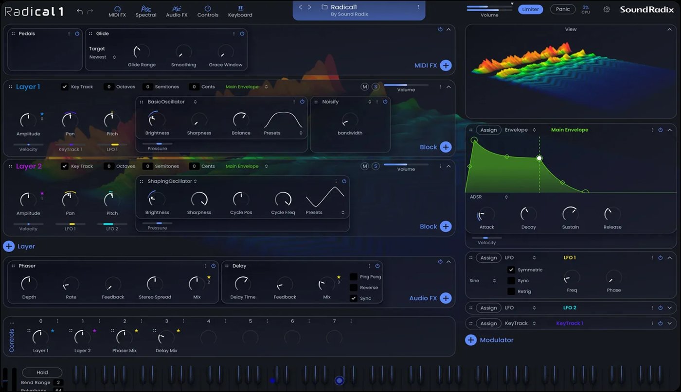 Radical1 synthesizer interface